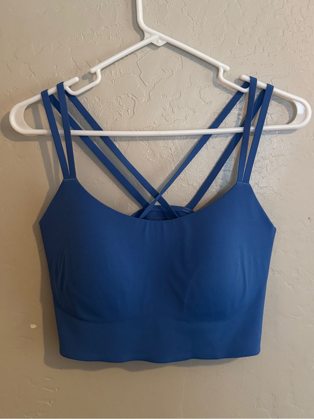 Aerie Strappy Blue Long Line Sports Bra